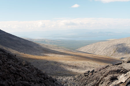 the Khibiny Mountains, Kola Peninsula, Russiaの写真素材