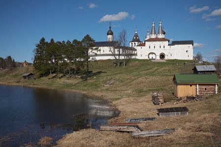 Little monastery in Ferapontovo, Russiaの写真素材