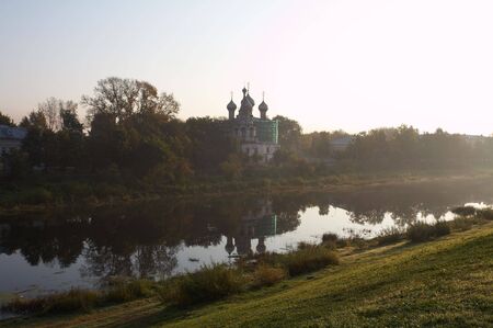 Old masonry church in Vologda, Russiaの写真素材