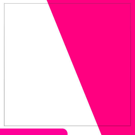 Modern Empty Pink & White Square Frame Template-For Social Media, Banner, Poster, Flyer & Card.の写真素材