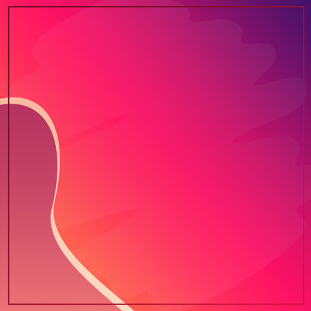 Modern Blank Frame & Shape On Pink & Violet Gradient Background Template-For Social Media, Banner,...