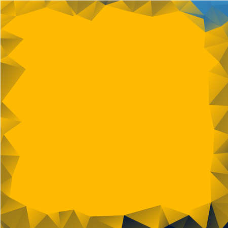 Triangular Frame On Yellow Abstract Low Poly Geometric Polygonal Background Vector Illustrationのイラスト素材
