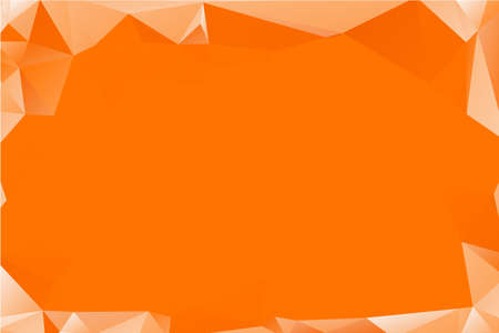 Modern White & Orange Triangles Frame Texture Abstract Polygonal Background Vector Illustrationのイラスト素材