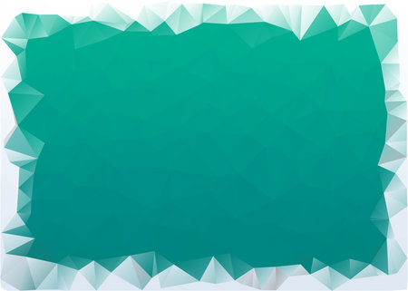 White Crystals Frame On Abstract Geometric Gradient Polygonal Background Vector Illustrationのイラスト素材