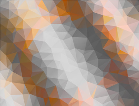 Grey & Orange Triangles Lines Abstract Low Poly Gradient Polygonal Background Vector Illustration