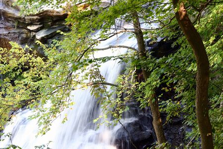 Closeup of Brandywine Falls, Ohioの写真素材