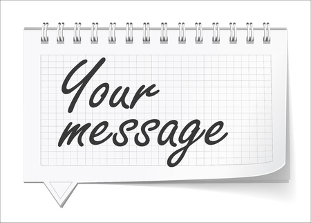 Vector illustration of notepad bubble speechのイラスト素材