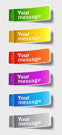 Vector illustration of multicolored stickersのイラスト素材