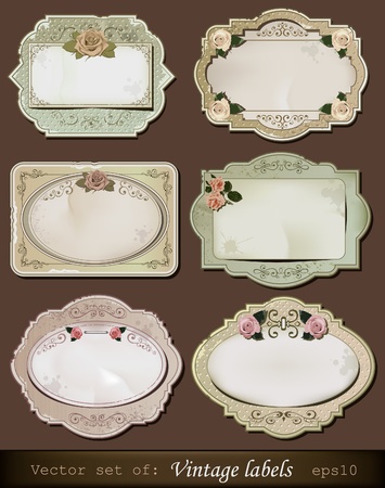 illustration of vintage retro labelsのイラスト素材