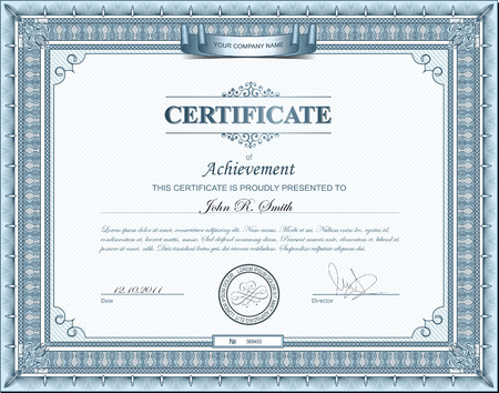 Vector illustration of detailed cerificateのイラスト素材