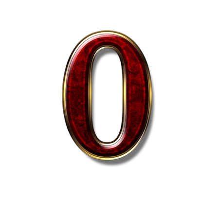 Figure 0 - precious stone is red, isolated on white backgroundの写真素材