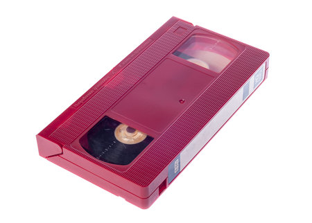 Video cassette isolated on white background. Video cassette