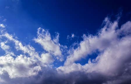Blue sky background with white clouds. Blue sky backgroundの写真素材