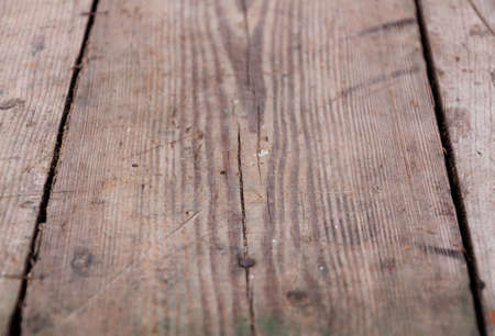 Old wood background overhead close up shoot. Grunge texture of old wooden planksの写真素材
