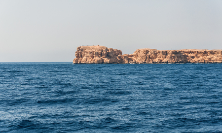 Sinai mountains and picturesque landscapes of the red sea in Egypt. Boat trip on the red seaの写真素材
