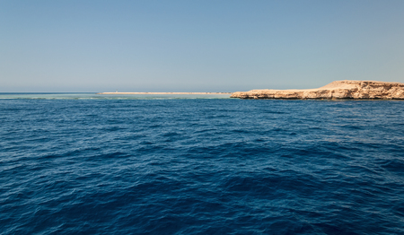 Sinai mountains and picturesque landscapes of the red sea in Egypt. Boat trip on the red sea.の写真素材