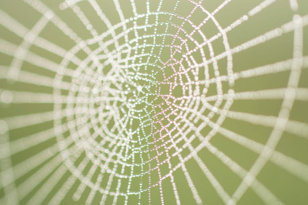 morning dew on a spider web