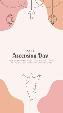 Ascension Day Story Social Media Template Vector Illustrationのイラスト素材