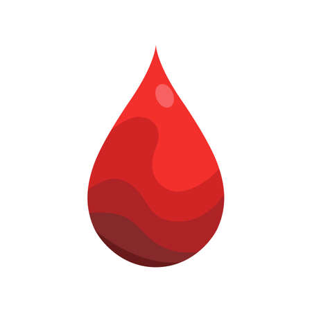 Blood Drop Logo or Icon Design Vector Illustration isolated on white backgroundのイラスト素材