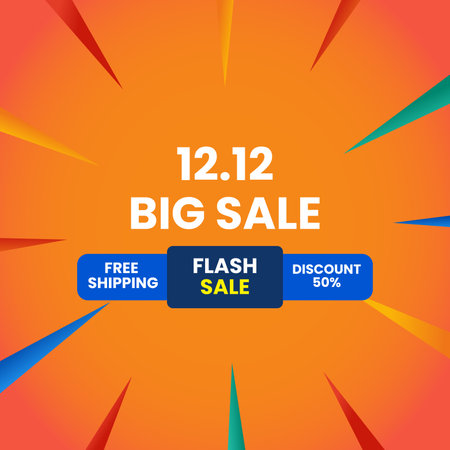 12.12 Big sale special discount banner template concept vector illustrationのイラスト素材