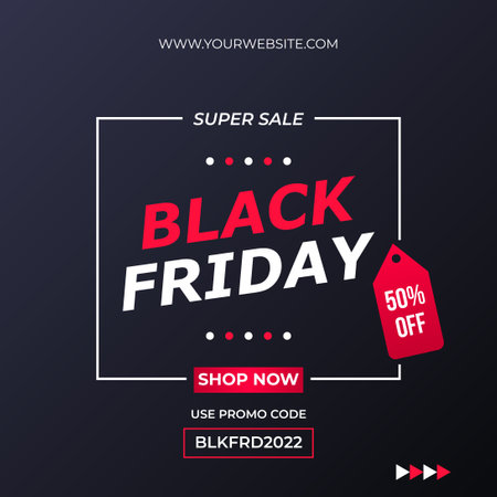 Black Friday Template Social Media Post Vector Illustrationのイラスト素材