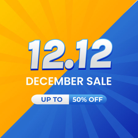 12.12 December Sale banner template social media post vector illustrationのイラスト素材