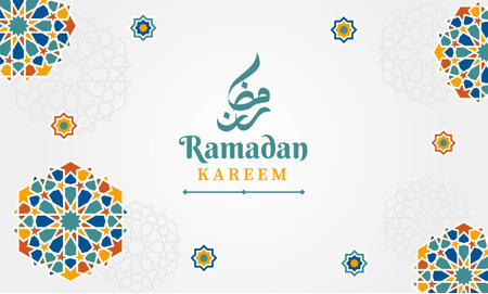 Ramadan Kareem Islamic ornamental pattern background. Vector Illustrationのイラスト素材