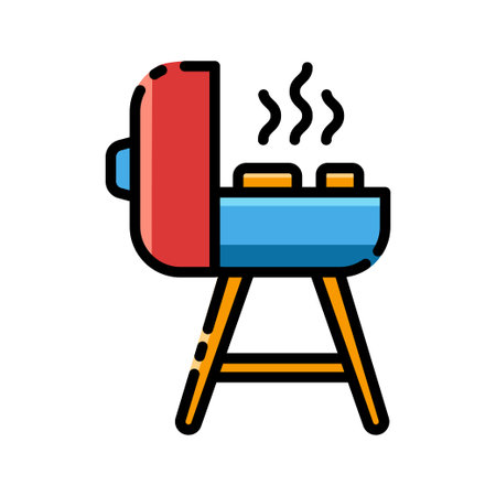 Barbeque icon color style vector illustrationのイラスト素材