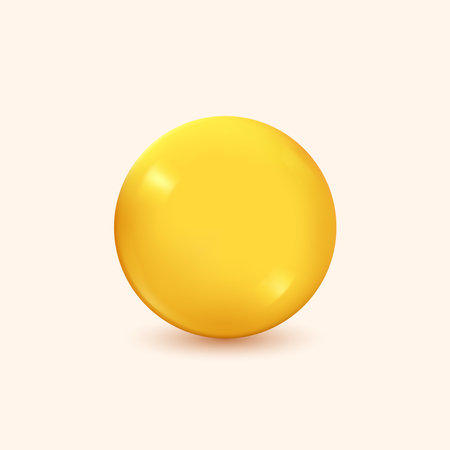 3d realistic glossy spheres ball isolated with shadow. Mesh Fill Vector Illustrationのイラスト素材