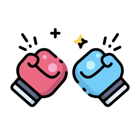 Boxing Gloves Icon on white backgroundのイラスト素材