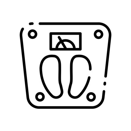 Body weight scale line iconのイラスト素材