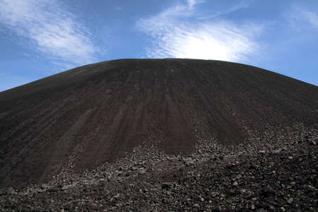 A view of Volcano Cerro Negro from the bottom   A popular spot for volcano boarding and hiking の写真素材