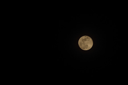 The moon seen from rural Ugandaの写真素材