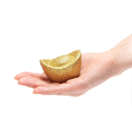 Gold Coin Holding On A Hand