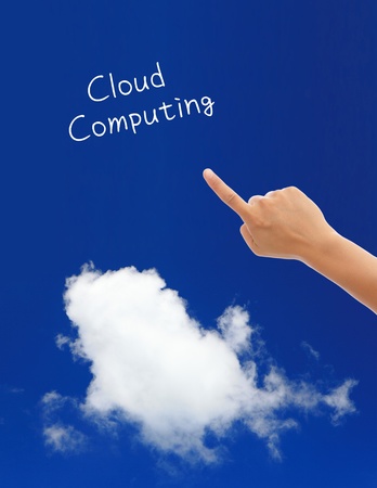 cloud computing concept(save data to clouds)の写真素材