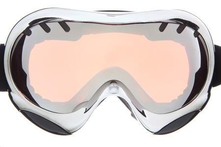 Beautiful sliver ski goggles の写真素材