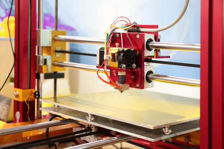 3d printer close up, 3D print concept