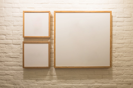 Picture frame , Photo art gallery on the wall. copy space great for your designの写真素材