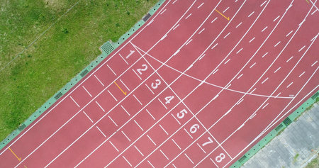 aerial shot track scene in the school