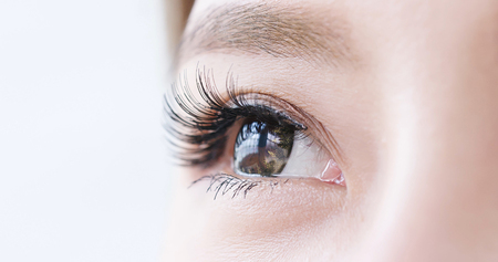close up of beauty asia woman eyeの写真素材