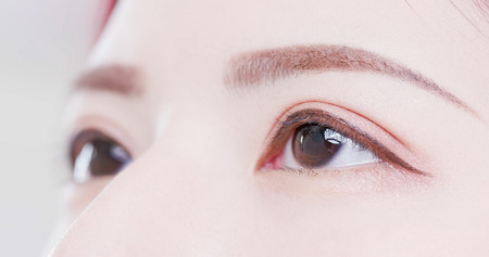 close up of beauty asia woman eyeの写真素材