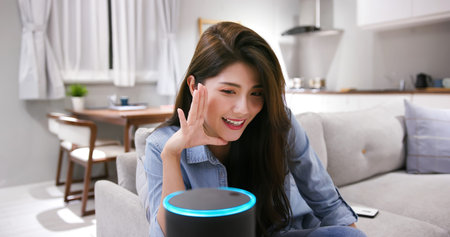 Asian business woman use laptop and work at home in the evening