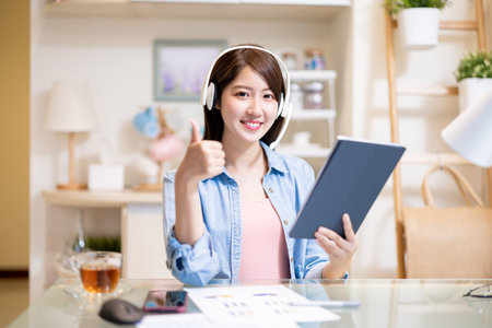 asian customer service representative working in the office