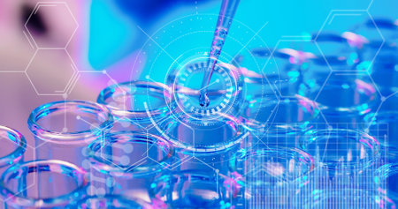 Biochemistry Research Technology Concept-science or medical lab research test tube in the laboratory