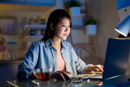 businesswoman work from homeの写真素材