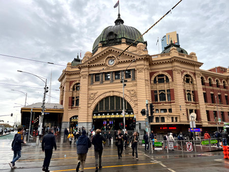 Flinders Street Station, Melbourne CBDのeditorial素材
