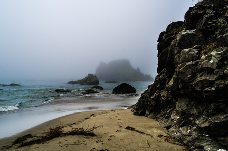 Foggy Oregon Coastの写真素材