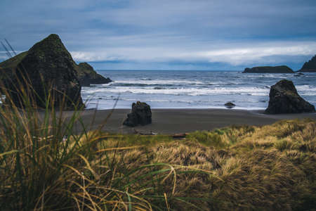 Overcast day on the coast.の写真素材