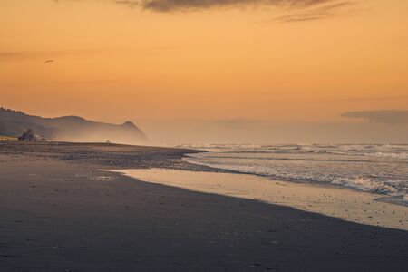 Oregon coast at sunset.の写真素材