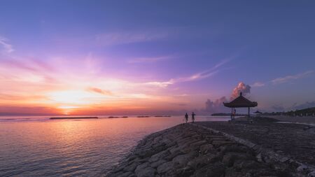 Sunrise on Bali island.の写真素材